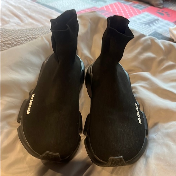 Balenciaga Black High-Top Sock Sneakers - Picture 1 of 5